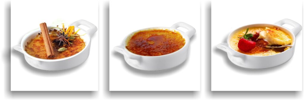 Creme brulee dish with handles - serving ideas