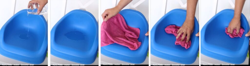 Booster seat water resistant and easy to clean